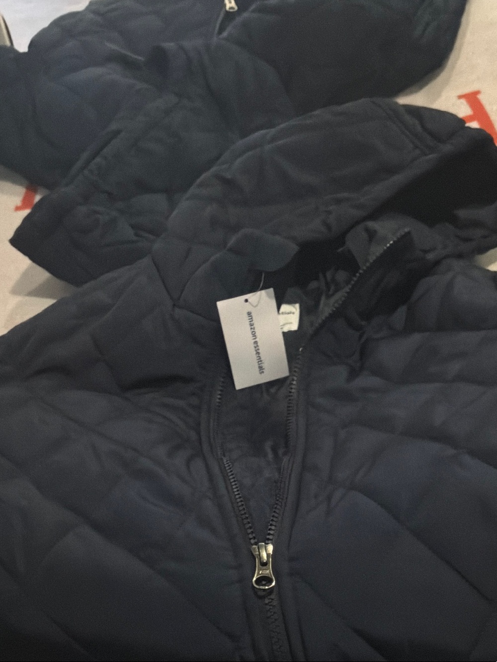 Amazon Essentials Navy Quilted Puffer Jacket with Hood